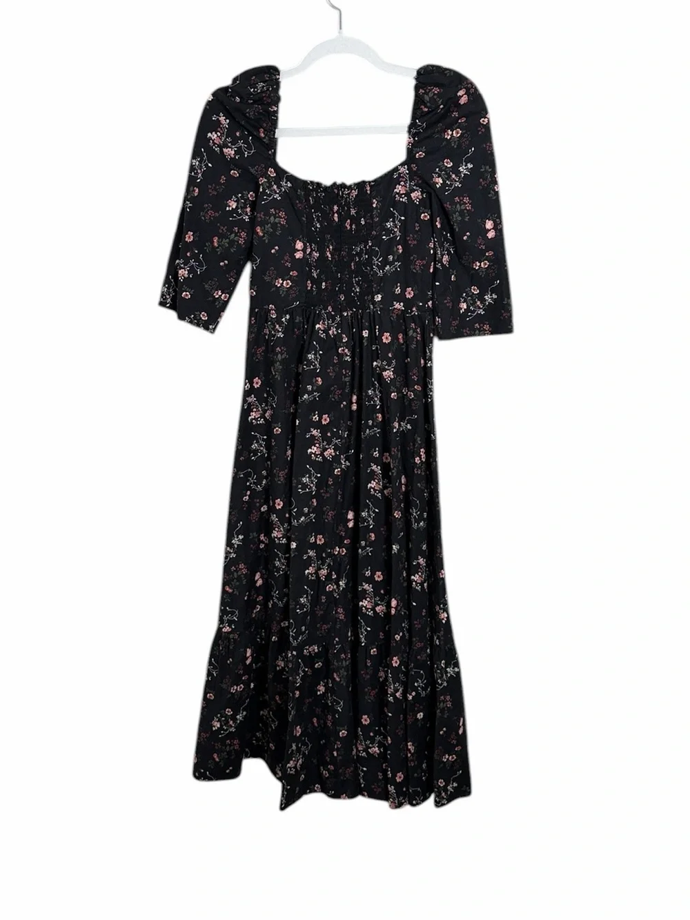 Reformation Cyprus Organic Cotton Blend Floral Midi Dress Size 6 Party Summer - Picture 9 of 9